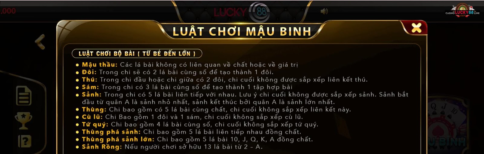 Học thuật ngữ trong Mậu Binh Lucky88