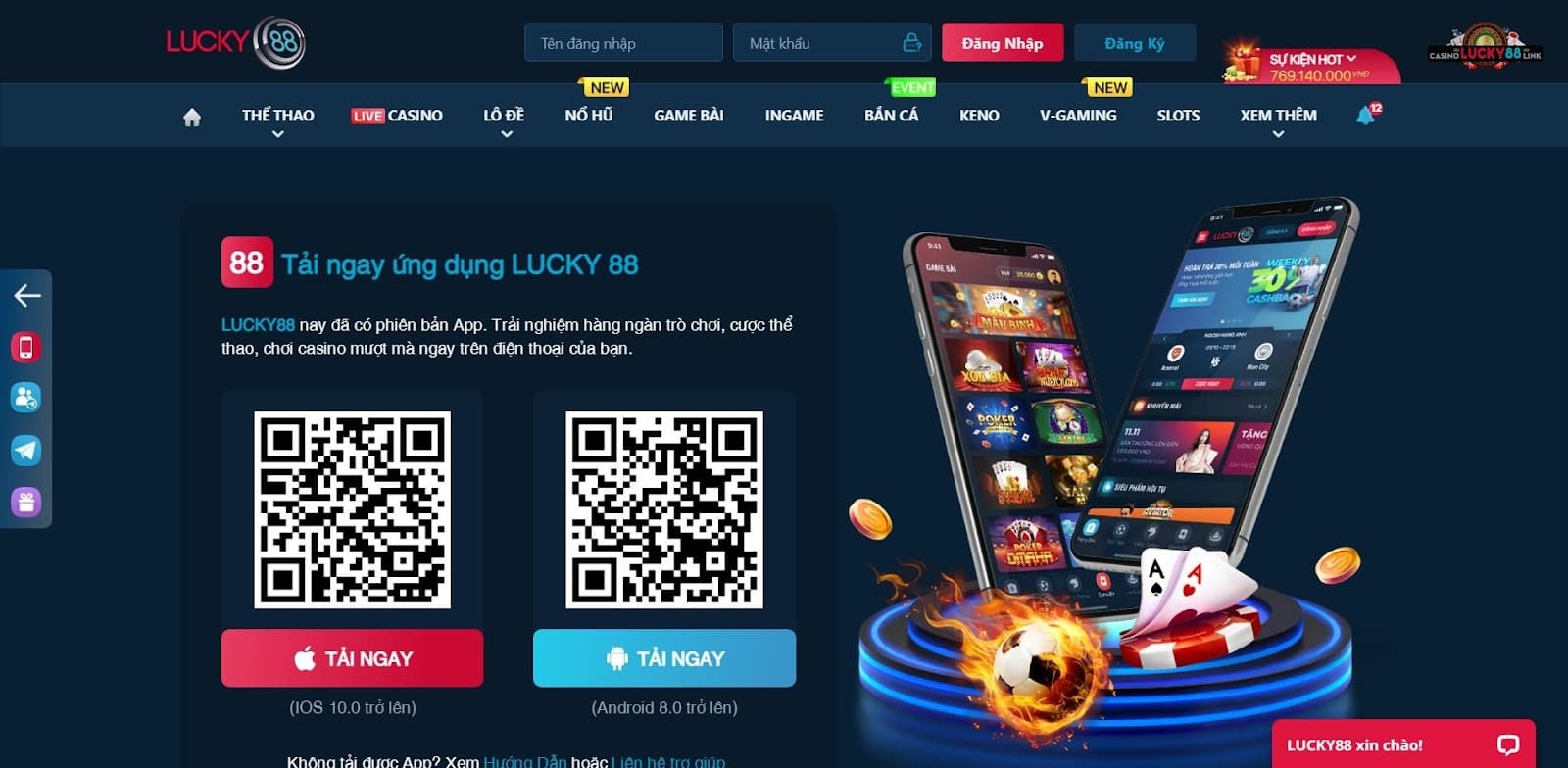 Hướng dẫn tải app Casino Lucky88 cho Android